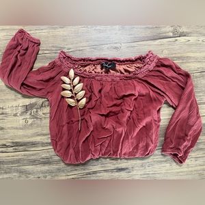 Lulus Cropped Boho Blouse